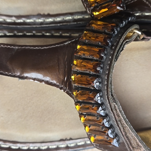 Alegria Women's Brown Sandals size 38 Topaz Accents - Picture 3 of 7